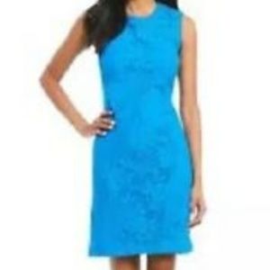 NTW Karl Lagerfeld Paris Blue Lace Overlay Dress